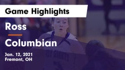Ross  vs Columbian  Game Highlights - Jan. 12, 2021