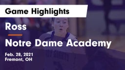 Ross  vs Notre Dame Academy  Game Highlights - Feb. 28, 2021