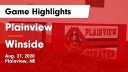 Plainview  vs Winside Game Highlights - Aug. 27, 2020