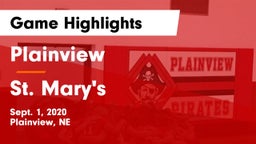 Plainview  vs St. Mary's  Game Highlights - Sept. 1, 2020
