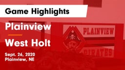 Plainview  vs West Holt  Game Highlights - Sept. 26, 2020