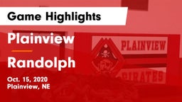 Plainview  vs Randolph  Game Highlights - Oct. 15, 2020