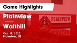 Plainview  vs Walthill Game Highlights - Oct. 17, 2020