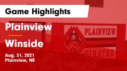 Plainview  vs Winside  Game Highlights - Aug. 31, 2021