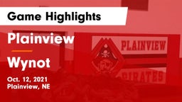 Plainview  vs Wynot  Game Highlights - Oct. 12, 2021