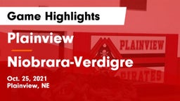 Plainview  vs Niobrara-Verdigre  Game Highlights - Oct. 25, 2021