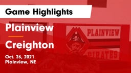 Plainview  vs Creighton  Game Highlights - Oct. 26, 2021