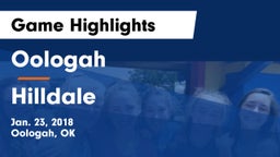 Oologah  vs Hilldale  Game Highlights - Jan. 23, 2018