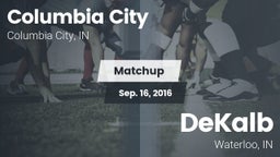 Matchup: Columbia City High vs. DeKalb  2016