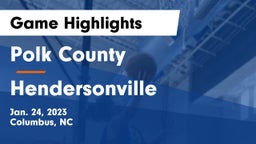 Polk County  vs Hendersonville  Game Highlights - Jan. 24, 2023