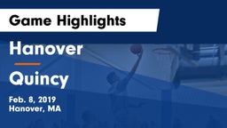 Hanover  vs Quincy  Game Highlights - Feb. 8, 2019