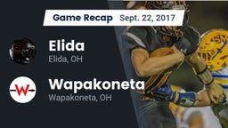 Recap: Elida  vs. Wapakoneta  2017