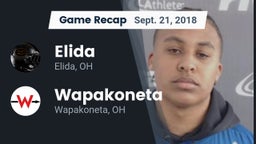 Recap: Elida  vs. Wapakoneta  2018
