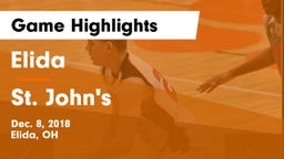Elida  vs St. John's  Game Highlights - Dec. 8, 2018