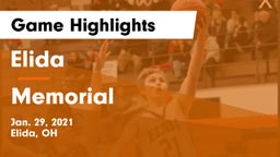 Elida  vs Memorial  Game Highlights - Jan. 29, 2021