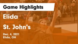 Elida  vs St. John's  Game Highlights - Dec. 4, 2021