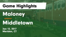 Maloney  vs Middletown  Game Highlights - Jan 12, 2017
