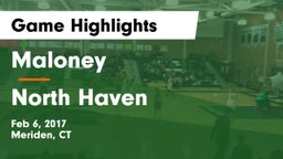 Maloney  vs North Haven  Game Highlights - Feb 6, 2017