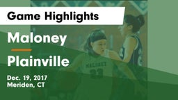 Maloney  vs Plainville  Game Highlights - Dec. 19, 2017