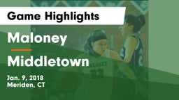 Maloney  vs Middletown Game Highlights - Jan. 9, 2018