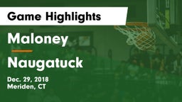 Maloney  vs Naugatuck Game Highlights - Dec. 29, 2018