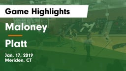 Maloney  vs Platt  Game Highlights - Jan. 17, 2019