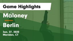 Maloney  vs Berlin  Game Highlights - Jan. 27, 2020