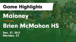 Maloney  vs Brien McMahon HS Game Highlights - Dec. 27, 2017