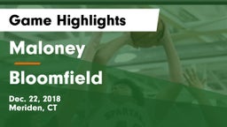 Maloney  vs Bloomfield Game Highlights - Dec. 22, 2018