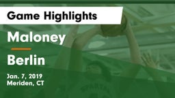 Maloney  vs Berlin Game Highlights - Jan. 7, 2019