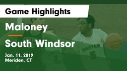 Maloney  vs South Windsor  Game Highlights - Jan. 11, 2019
