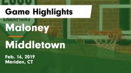 Maloney  vs Middletown Game Highlights - Feb. 16, 2019