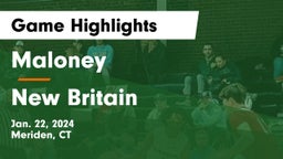 Maloney  vs New Britain  Game Highlights - Jan. 22, 2024