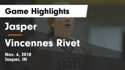Jasper  vs Vincennes Rivet  Game Highlights - Nov. 6, 2018