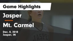 Jasper  vs Mt. Carmel  Game Highlights - Dec. 8, 2018