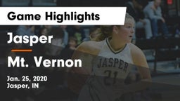 Jasper  vs Mt. Vernon  Game Highlights - Jan. 25, 2020