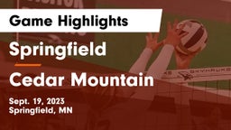 Springfield  vs Cedar Mountain Game Highlights - Sept. 19, 2023