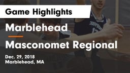 Marblehead  vs Masconomet Regional  Game Highlights - Dec. 29, 2018