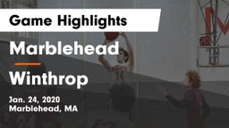 Marblehead  vs Winthrop   Game Highlights - Jan. 24, 2020