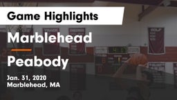 Marblehead  vs Peabody  Game Highlights - Jan. 31, 2020