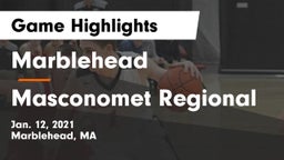 Marblehead  vs Masconomet Regional  Game Highlights - Jan. 12, 2021