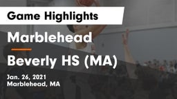 Marblehead  vs Beverly HS (MA) Game Highlights - Jan. 26, 2021