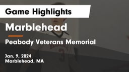Marblehead  vs Peabody Veterans Memorial  Game Highlights - Jan. 9, 2024