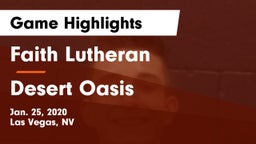 Faith Lutheran  vs Desert Oasis  Game Highlights - Jan. 25, 2020