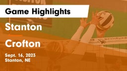 Stanton  vs Crofton Game Highlights - Sept. 16, 2023
