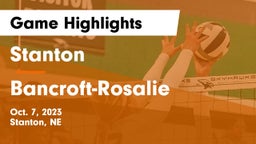 Stanton  vs Bancroft-Rosalie  Game Highlights - Oct. 7, 2023