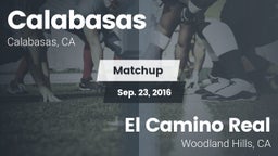 Matchup: Calabasas High vs. El Camino Real  2016