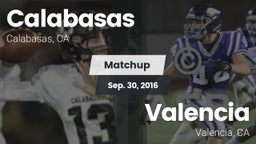 Matchup: Calabasas High vs. Valencia  2016