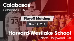 Matchup: Calabasas High vs. Harvard-Westlake School 2016