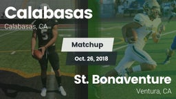Matchup: Calabasas High vs. St. Bonaventure  2018